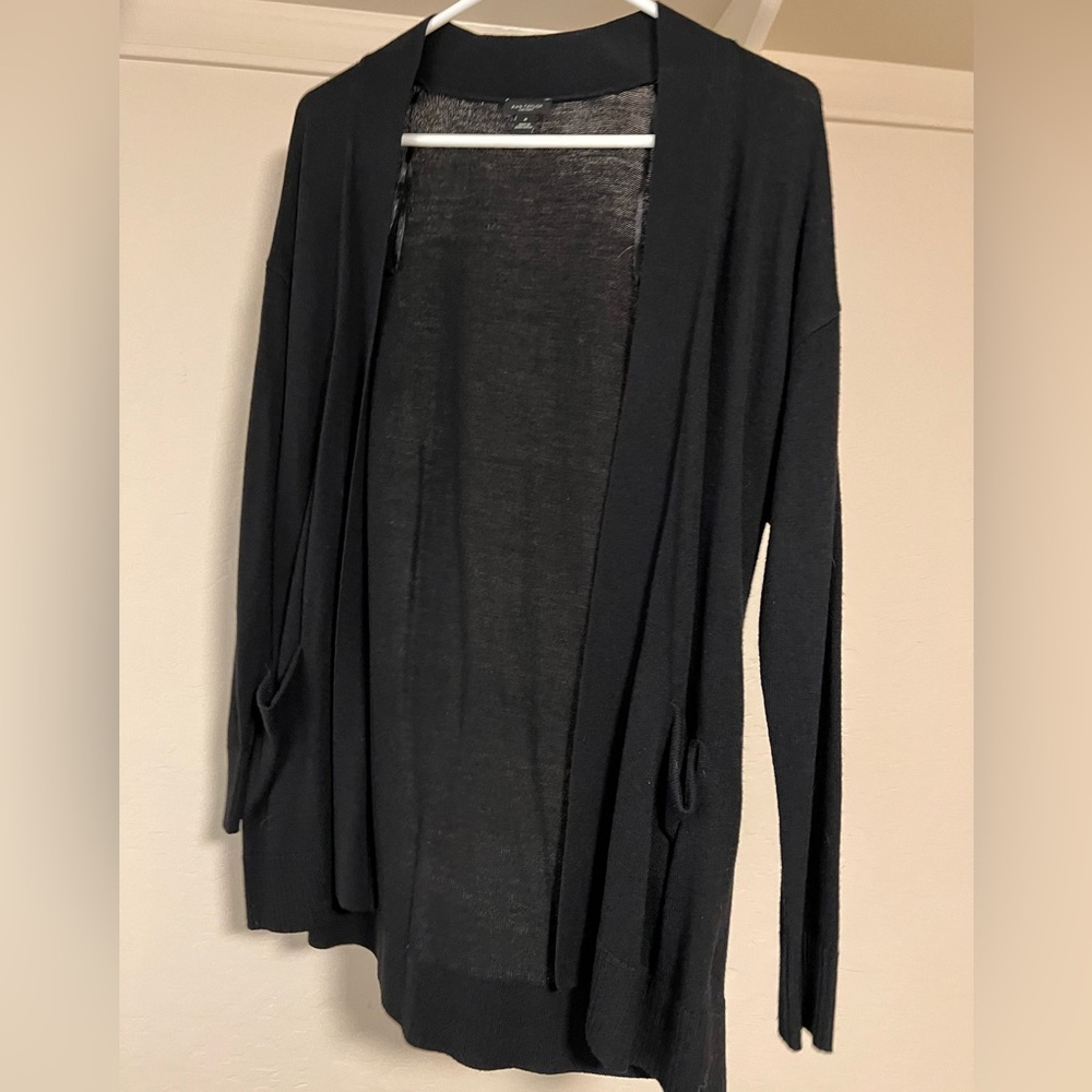 Ann Taylor Factory size Medium black cardigan with pockets.